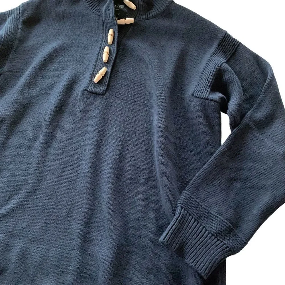 Ralph Lauren Toggle Button Pullover Knit Sweater